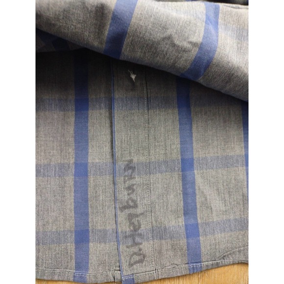 Untuckit Shirt Mens 2XL XXL Blue Plaid 100% Cotton‎ Long Sleeve Comfort - Picture 5 of 5